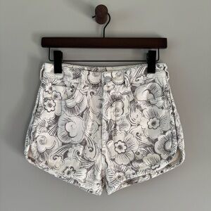 ANTHROPOLOGIE PILCRO FLORAL PRINTED JEAN SHORTS SIZE 25